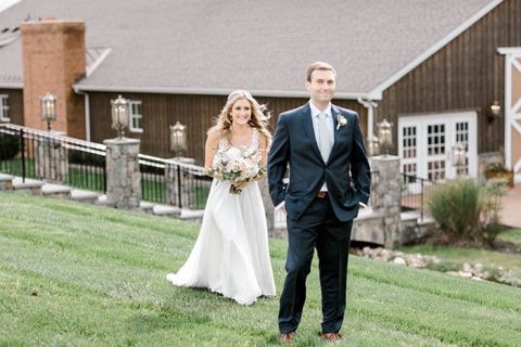 Rustic Peach & Pink Charlottesville Virginia Farm Wedding