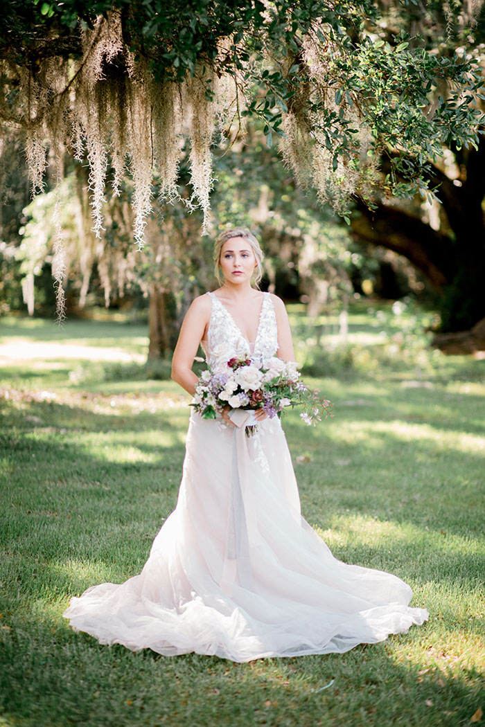 Dreamy Southern Bridal Session Under Magnolia Trees | Hey Wedding Lady