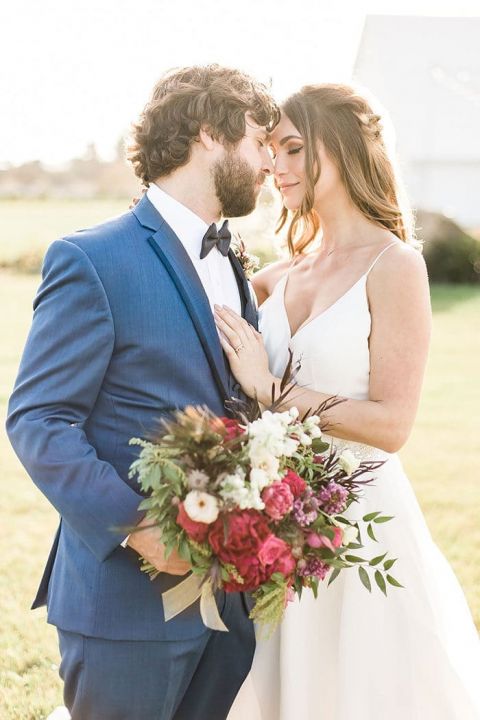 Vintage peacock cheap wedding dress