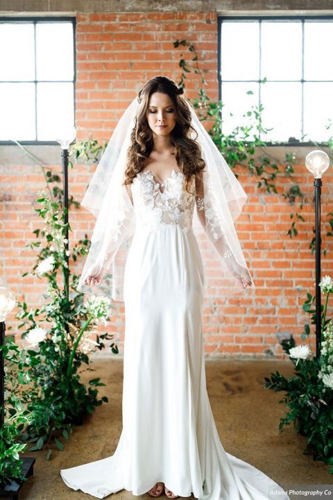 black and orange wedding dress