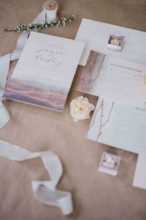 Dusky Lavender and Copper Ranch Wedding Shoot