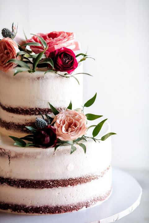 Red Velvet Wildflower Cake