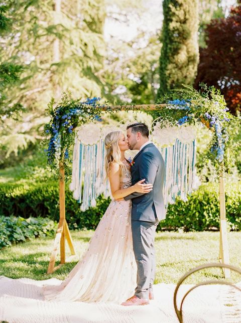 Bright and Colorful Celestial Wedding Ideas  with a Boho Twist