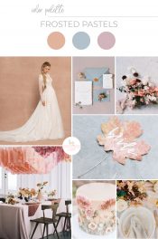 Modern Pastel Wedding Inspiration with Frosted Fall Colors inspired by ...
