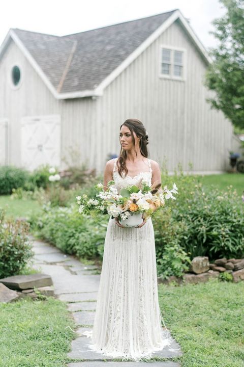 Unique Bridal Style with a Vintage Fringed Dress