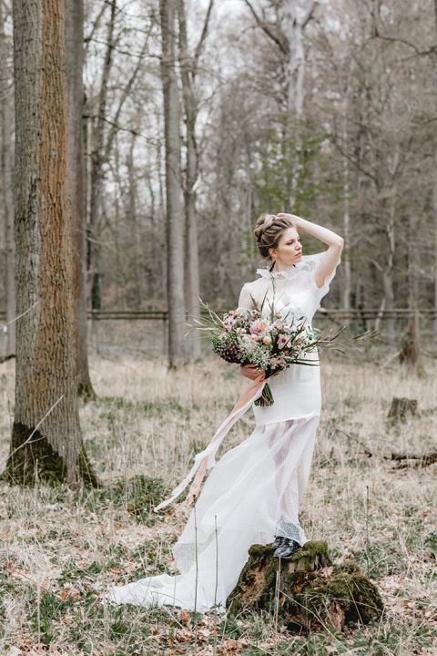 Into the Winter Woods with a Falconer Bride