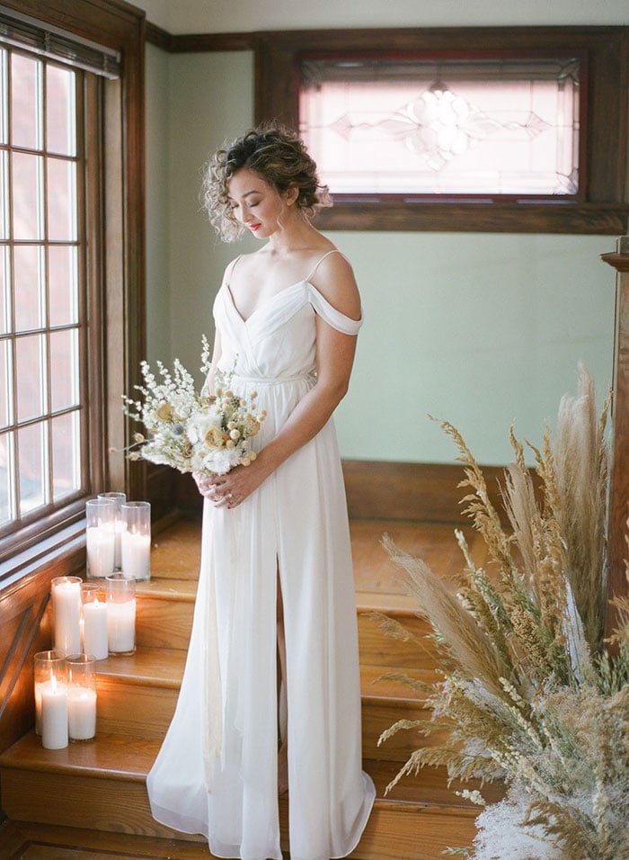 The Drama of Dried Flowers for an Organic and Elegant Wedding Day - Hey ...