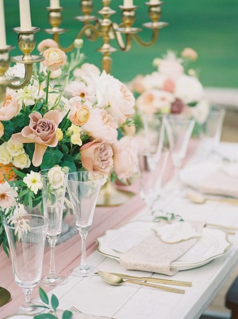 Lantern Tile Place Cards for a Dusty Mauve and Gold Tablescape