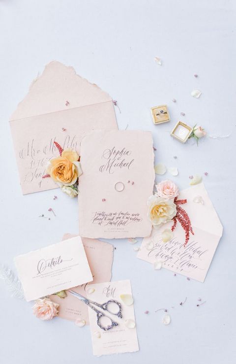 Elegant Neutral Wedding Invitations