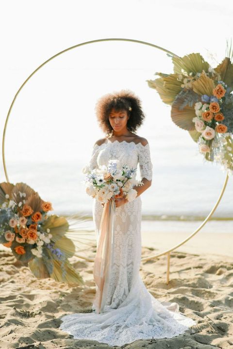 wedding dress for beach elopement