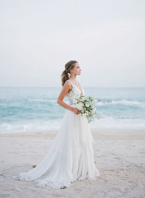 Ocean-Inspired Sand and Sea Glass Destination Wedding in Cabo San Lucas ...