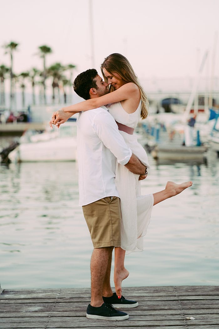 Costa del Sol Sunset Engagement on a Sailboat - Hey Wedding Lady