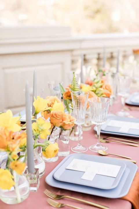 Modern Sunshine and Citrus Flower Color Scheme