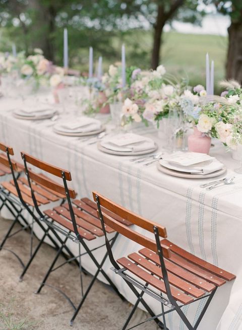 Floating Flowers for a Blue and Lavender Summer Wedding on the River ...