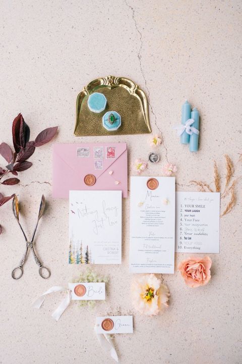 Colorful, Sweet, and Simple Wedding Invitations