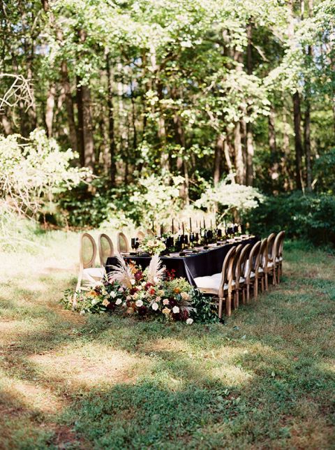 Moody Fall Wedding in a Backyard