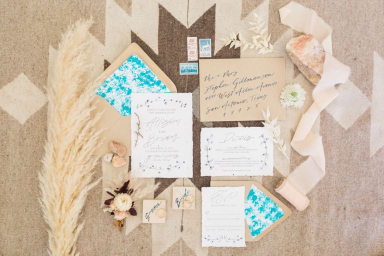 Bohemian Glamping Wedding Invitations