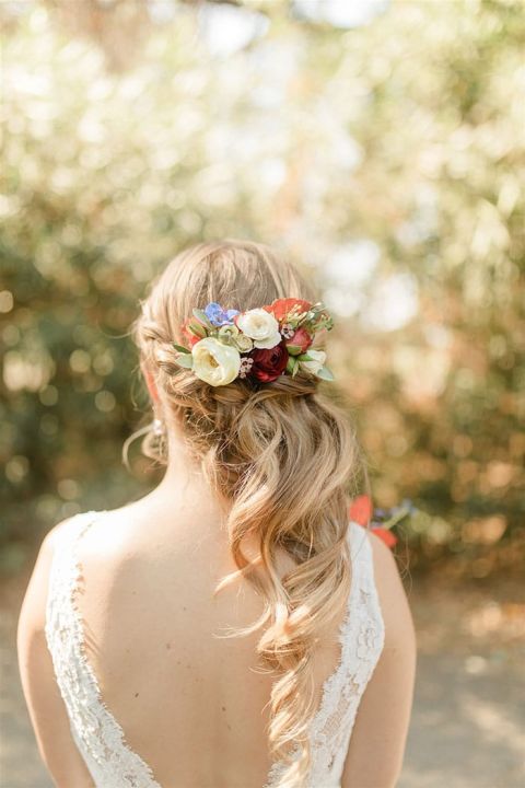 Romantic Fall Wedding Colors with a Pizza Truck and The Office