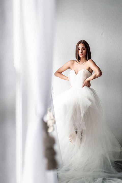 Architectural Wedding Dress by Carol Hannah