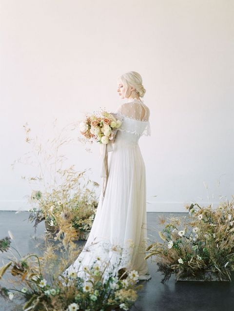 nordic style wedding dress