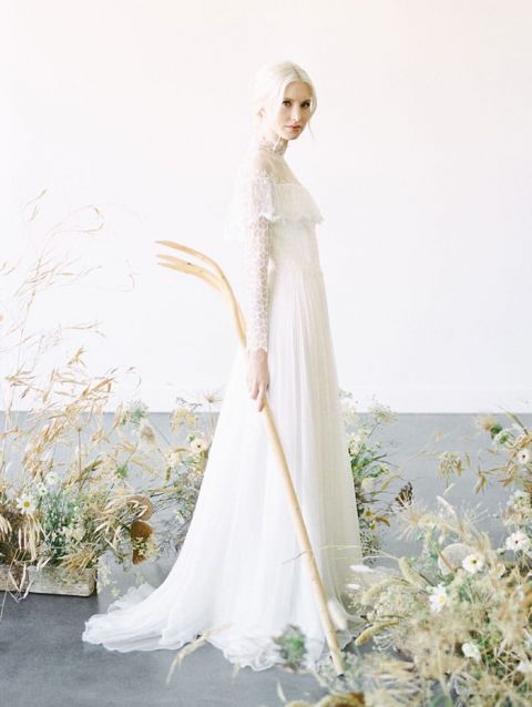 nordic style wedding dress