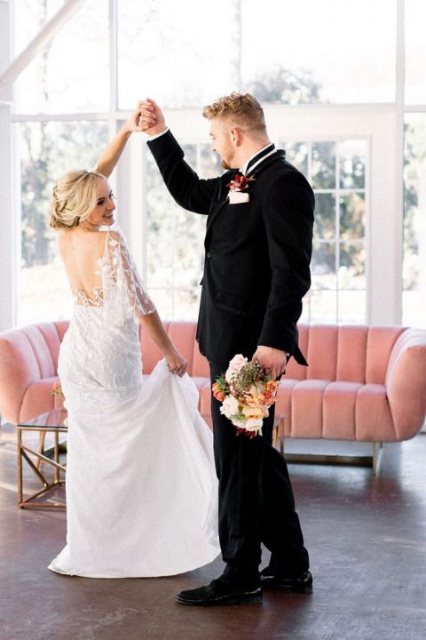 Pink Velvet and Vintage Gold Lounge Decor