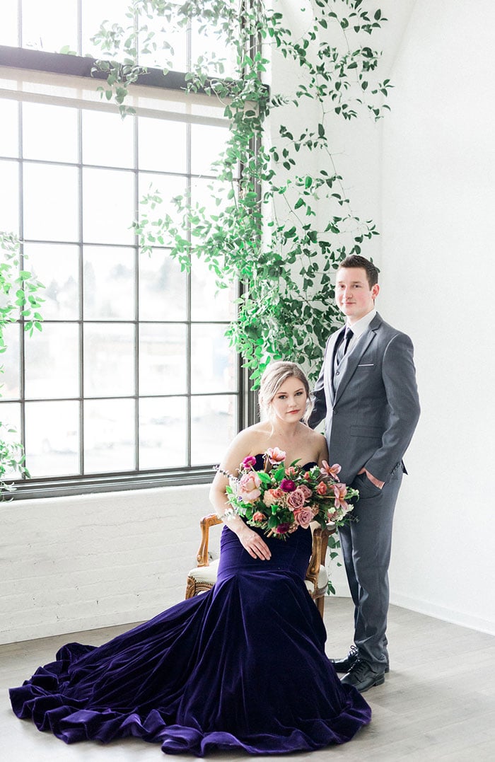 Simple Wedding Inspiration with a Purple Dress | Hey Wedding Lady