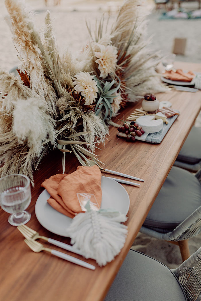 A Boho Beach Party with a Retro Trailer Bar - Hey Wedding Lady