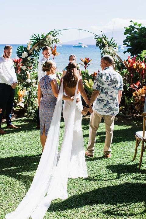 Hawaiian themed wedding shop attire