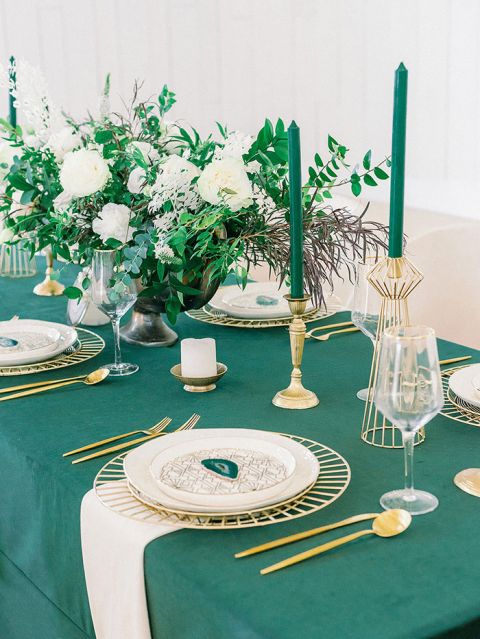 Glamorous Green And Gold Vintage Barn Wedding Hey Wedding Lady