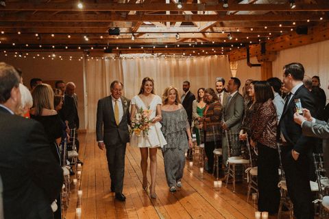 Alternative Wedding Dress for a City Brewery Wedding Hey Wedding