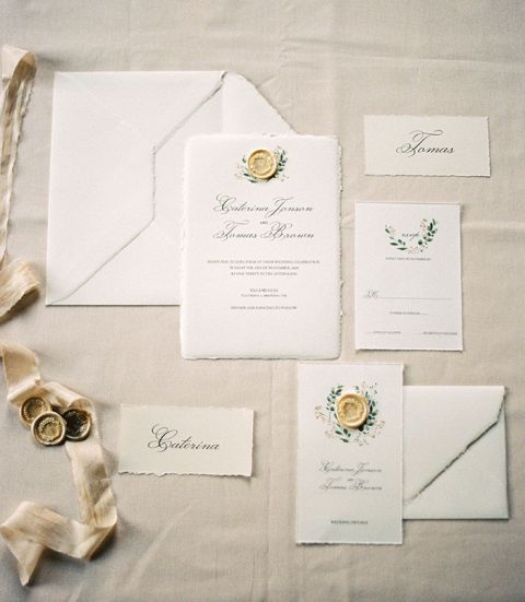 Elegant Invitations for a Lake Maggiore Villa Wedding in Italy