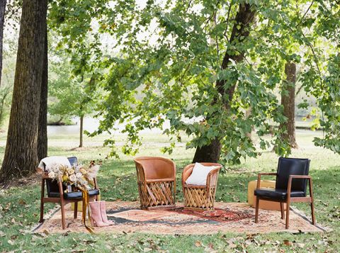 Cozy Vintage Lounge Decor for a Locally Sourced Wedding with Bohemian Style