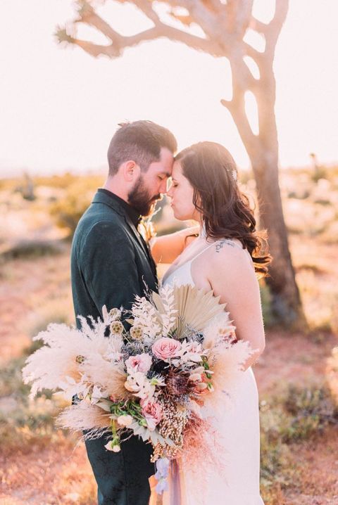 Pastel Bohemian Aesthetic Wedding in Joshua Tree