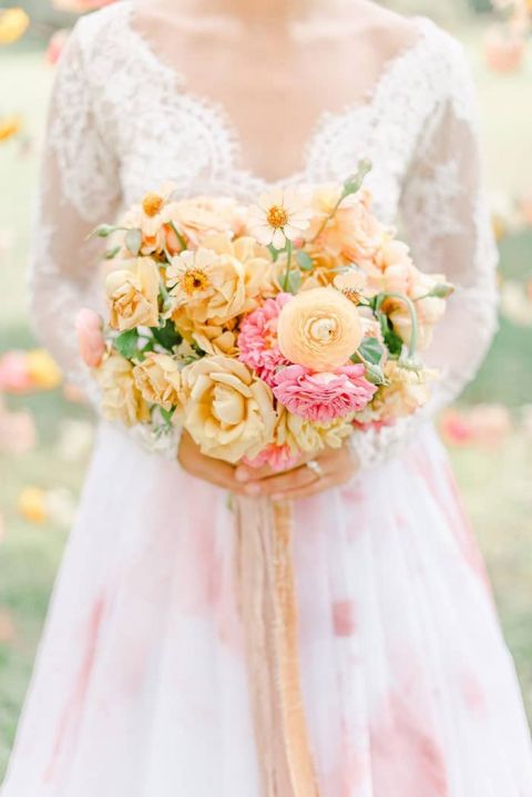 Celebrate Color with a Watercolor Wedding Dress - Hey Wedding Lady