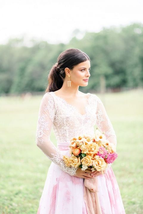 Celebrate Color with a Watercolor Wedding Dress - Hey Wedding Lady