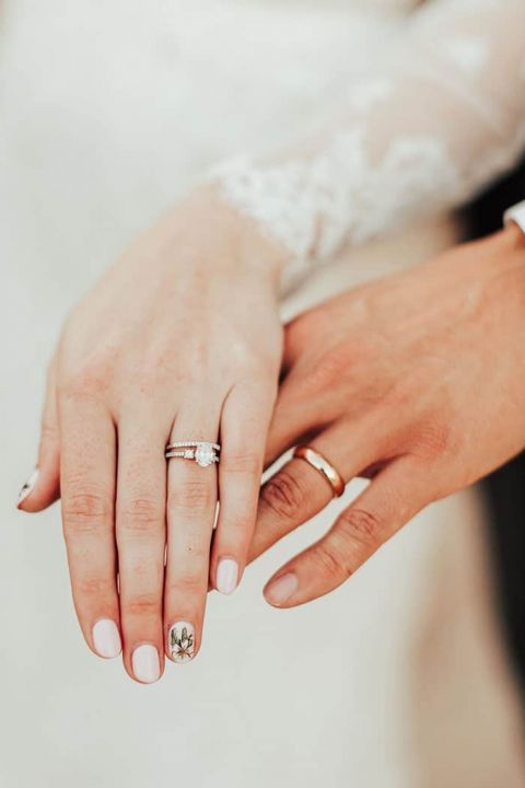 The Cutest Bridal Manicure Ideas to Show off the Rings