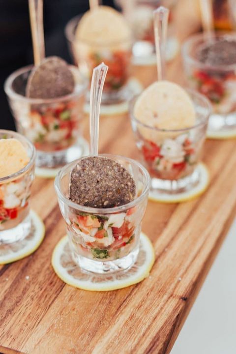 Mini Taco Appetizers for an At Home Wedding