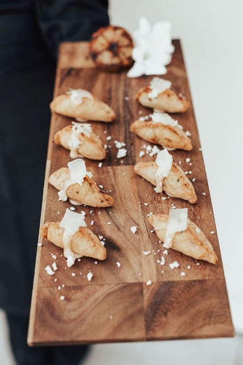 Mini Taco Empanada for an At Home Wedding
