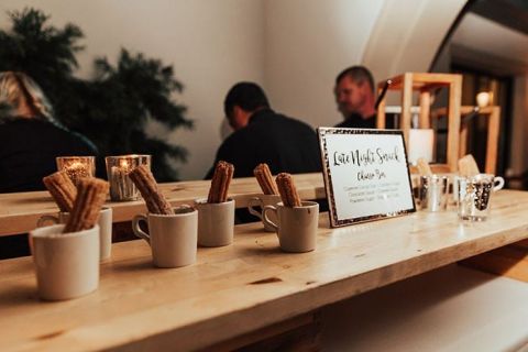 Churros and Hot Chocolate Late Night Wedding Snack