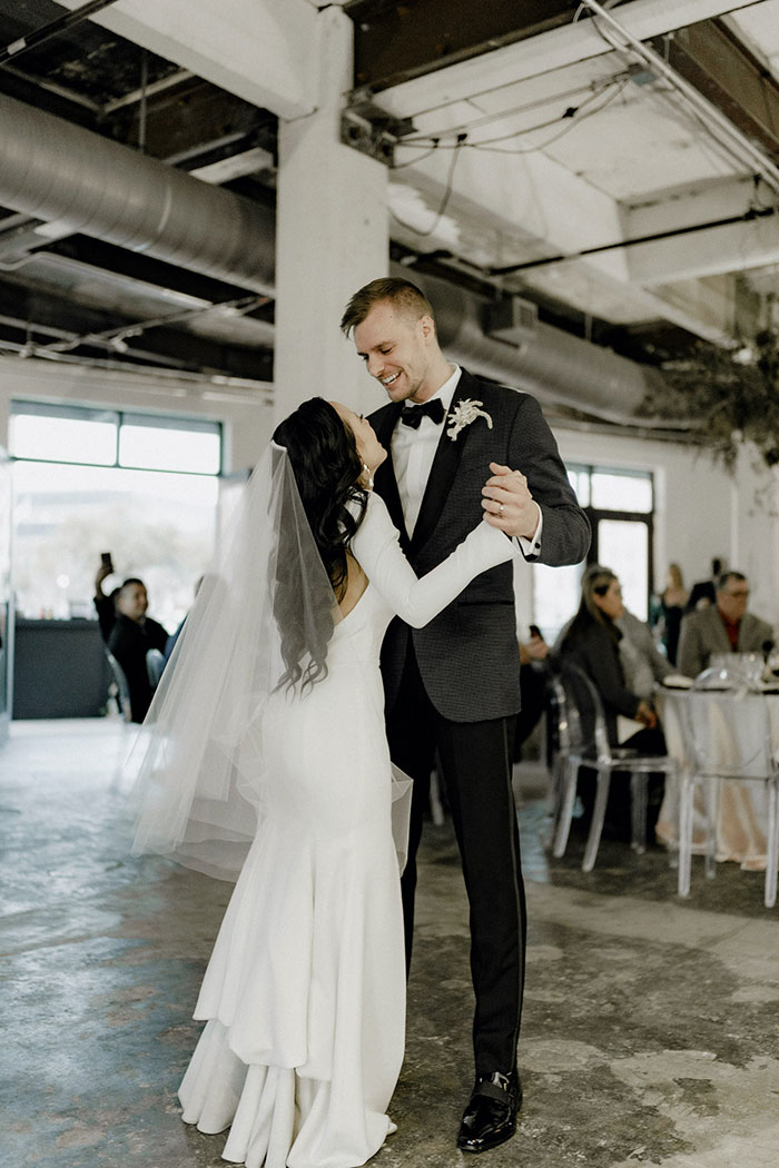 Industrial Glam Rooftop Wedding with Non-Traditional Floral Decor | Hey ...