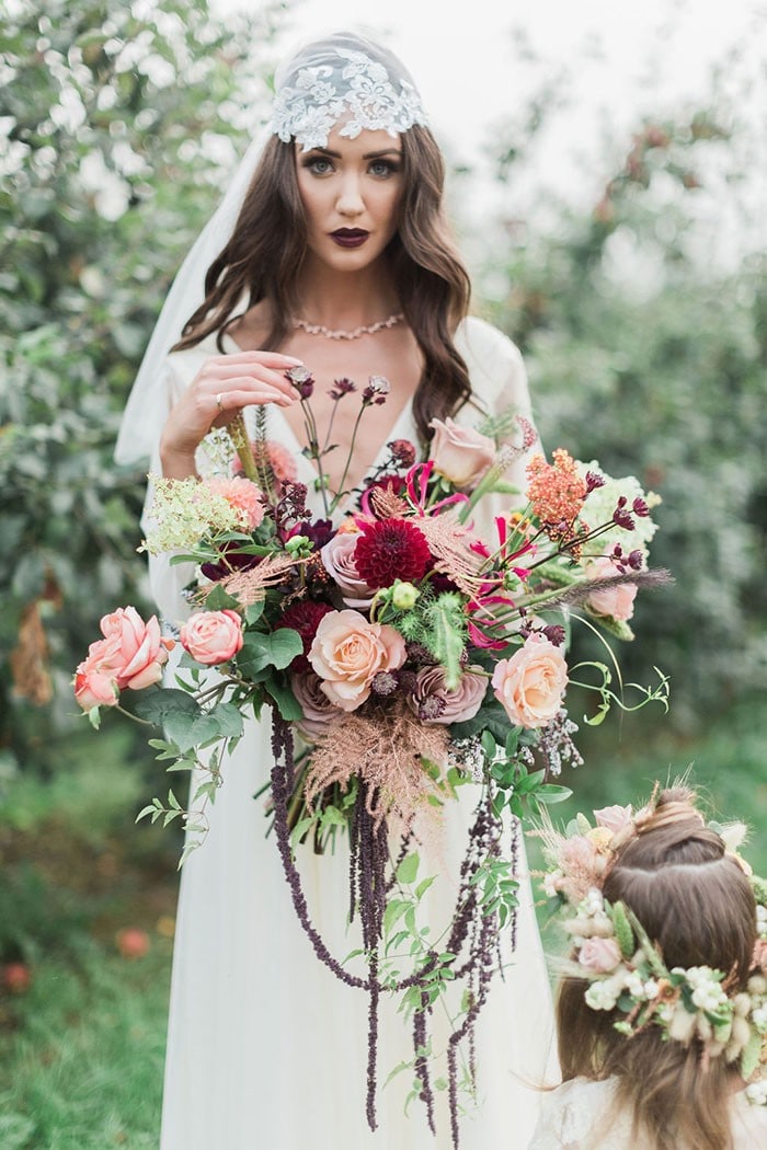 This Apple Orchard Bridal Session creates a Fall Fairy Tale - Hey ...