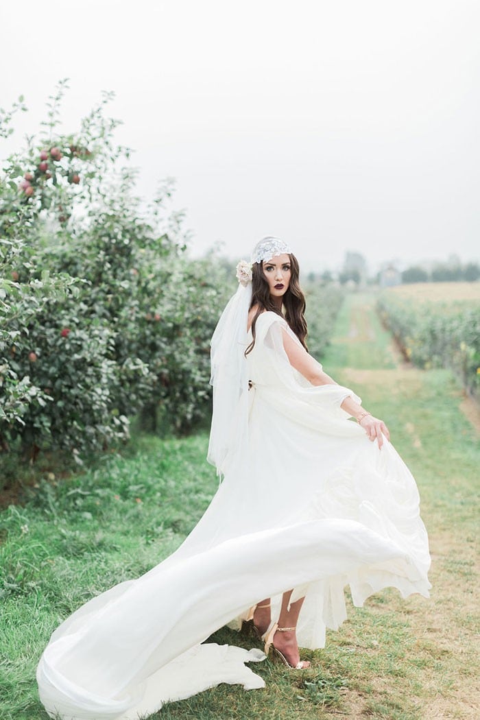 This Apple Orchard Bridal Session creates a Fall Fairy Tale | Hey ...