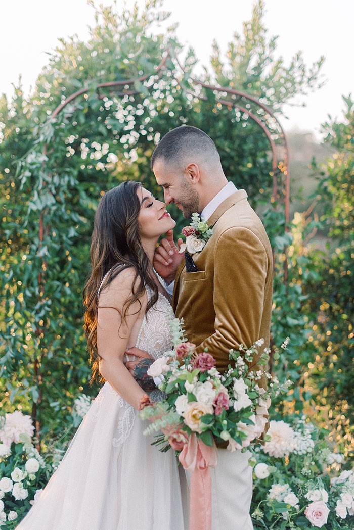 Gold Velvet for a Golden Hour Elopement in San Diego - Hey Wedding Lady