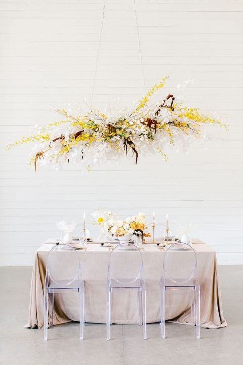 Earth Tone Colors with a Pop of Yellow for Minimalist Modern Wedding ...