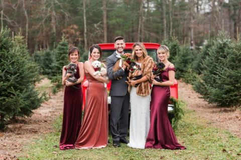 Christmas Puppies Bring Joy to this New England Winter Wedding Shoot - Hey  Wedding Lady