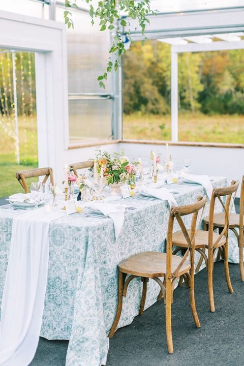 Italian Style Reception in a Greenhouse with Colorful Wedding Details