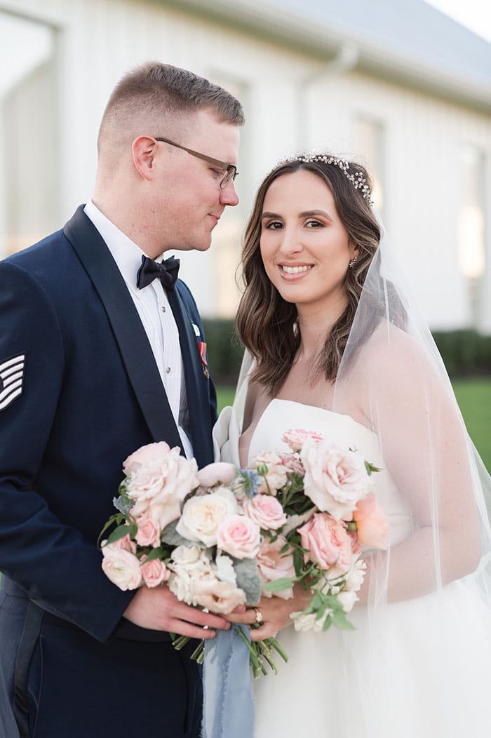 Texas White Farmhouse Wedding Day with Dusty Blue Flowers | Hey Wedding ...