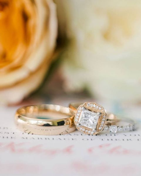 Yellow Gold and Diamond Antique Engagement Ring