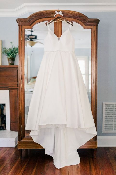 Classic A-Line Wedding Dress before the Wedding